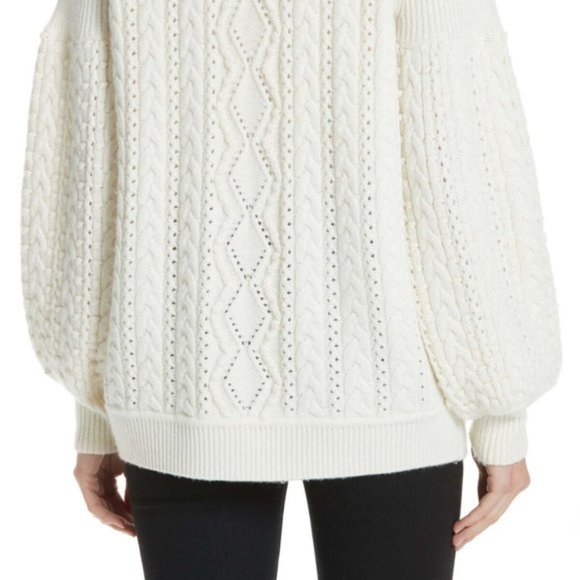 Robert Rodriguez M Cashmere Cable Cardigan Cream - Picture 4 of 15
